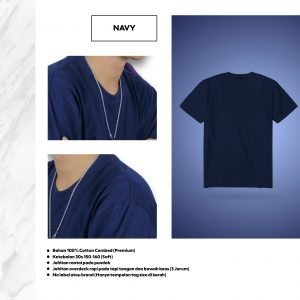 Kaos polos biru dongker