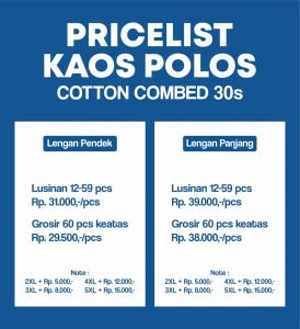Pricelist kaospolos.id